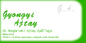 gyongyi ajtay business card